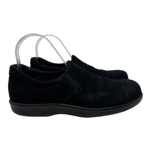 SAS Viva Black Suede Slip On Tripad Comfort Women's Shoes Size 8.5N